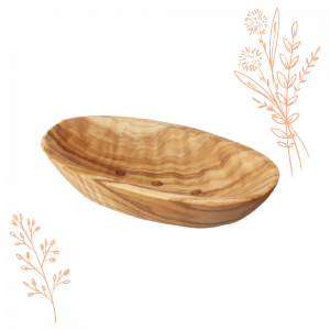 Jabonera de madera ovalada - Ecoliving